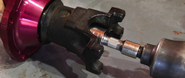 The pinion nut was installed with light pressure, just enough to seat the bearings, but not enough to crush the collar. You don’t need the seal yet.