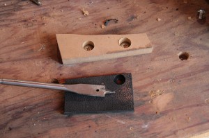 24.I made some spacers from 1\2” MDF and a piece of ABS plastic. The mounting screws were set flush by drilling the spacers with a paddle bit.