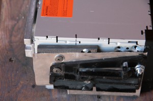 25.The spacers were installed to the head unit, then the cradle was secured to the spacers with a couple of screws on each side. The head unit needs to be secure and not move around.