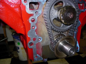 27.A very thin layer of silicone sealant was used on the timing cover gasket. Use too much and the excess could fill an oil passage, and that would be bad.