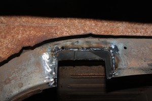 14.The subframe was boxed in using a section of rectangular tubing to regain the loss in strength. This will be sturdier than the original.